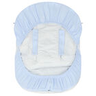 Boys Blue & White Polka Dot Baby Pram Nest, 1, hi-res